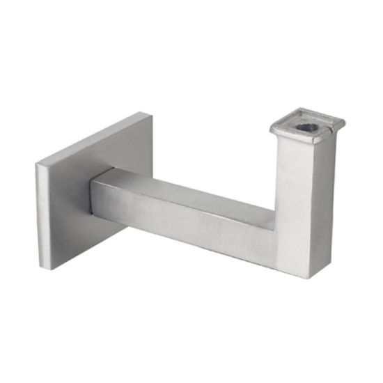 Black Square Stainless Steel Handrail Brackets for Stairs