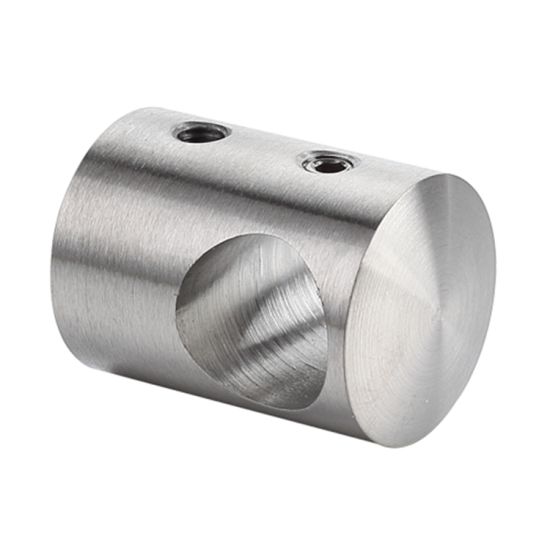 Stainless Steel Radiused Round Handrail Cross Bar Holder Stair Railings